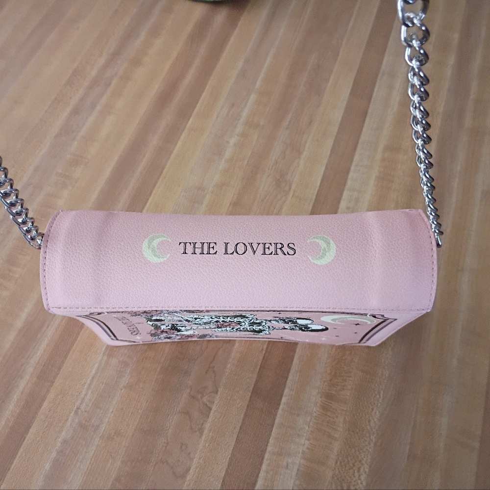 SOLD!Adorable Skeleton Tarot Celestial Floral Barbiecore Book Purse "The Lovers" - Picture 2 of 7